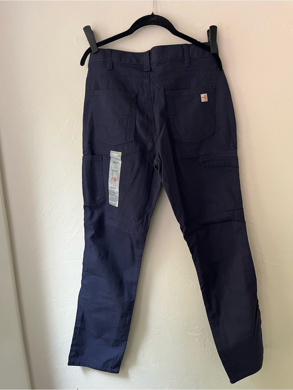 CARHARTT 102689 FLAME RESISTANT RUGGED FLEX CANVAS LOOSE FIT PANTS NAVY 8 - Picture 5 of 7